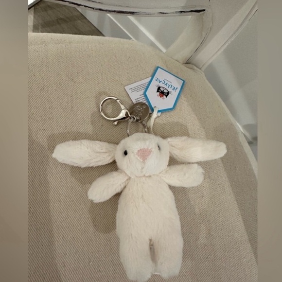 Jellycat Other - NWT Retired RARE mini bashful bunny keychain Authentic Cream